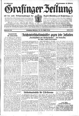 Grafinger Zeitung Sonntag 17. April 1932