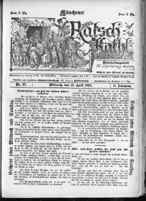 Münchener Ratsch-Kathl Mittwoch 15. April 1891
