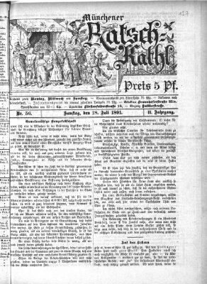 Münchener Ratsch-Kathl Samstag 18. Juli 1891