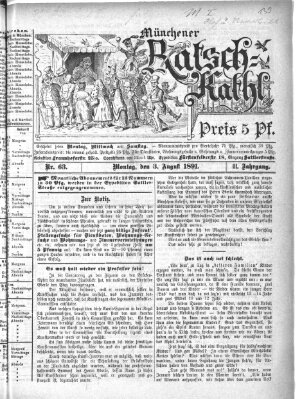 Münchener Ratsch-Kathl Montag 3. August 1891