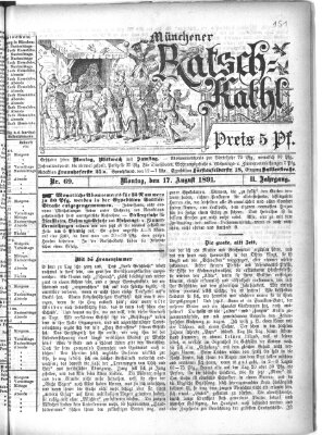 Münchener Ratsch-Kathl Montag 17. August 1891