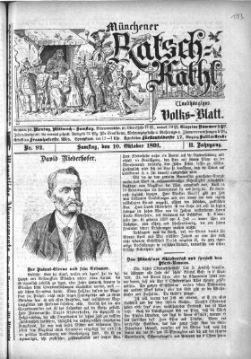 Münchener Ratsch-Kathl Samstag 10. Oktober 1891