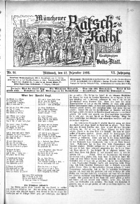 Münchener Ratsch-Kathl Mittwoch 12. Dezember 1894