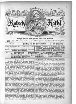 Münchener Ratsch-Kathl Samstag 27. Februar 1897