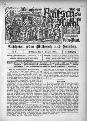 Münchener Ratsch-Kathl Mittwoch 4. August 1897