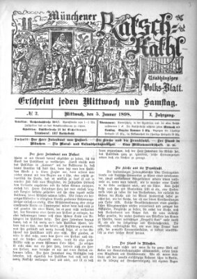 Münchener Ratsch-Kathl Mittwoch 5. Januar 1898