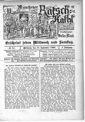 Münchener Ratsch-Kathl Mittwoch 14. September 1898