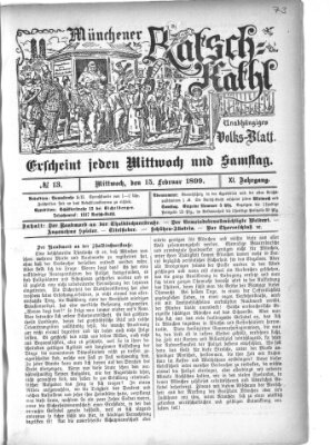 Münchener Ratsch-Kathl Mittwoch 15. Februar 1899