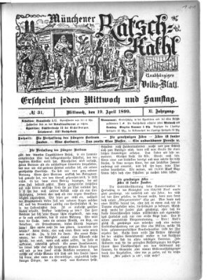 Münchener Ratsch-Kathl Mittwoch 19. April 1899