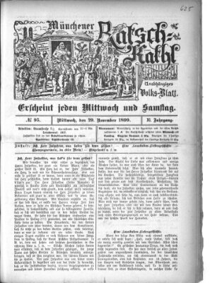 Münchener Ratsch-Kathl Mittwoch 29. November 1899