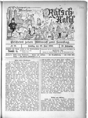 Münchener Ratsch-Kathl Samstag 30. Juni 1900