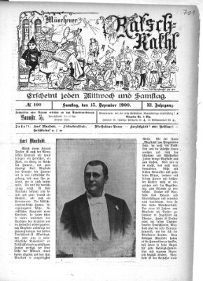Münchener Ratsch-Kathl Samstag 15. Dezember 1900