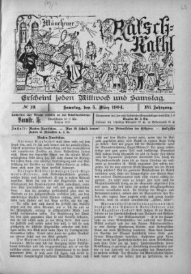Münchener Ratsch-Kathl Samstag 5. März 1904