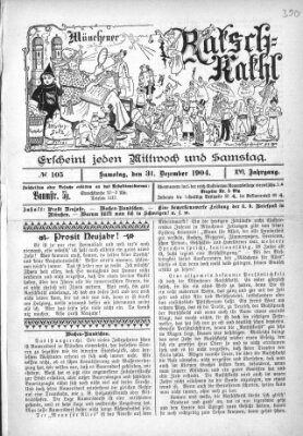 Münchener Ratsch-Kathl Samstag 31. Dezember 1904