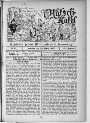 Münchener Ratsch-Kathl Samstag 25. März 1905