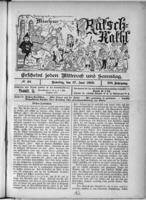 Münchener Ratsch-Kathl Samstag 17. Juni 1905