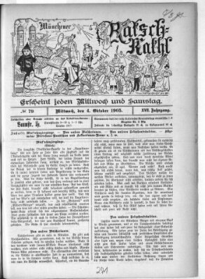 Münchener Ratsch-Kathl Mittwoch 4. Oktober 1905