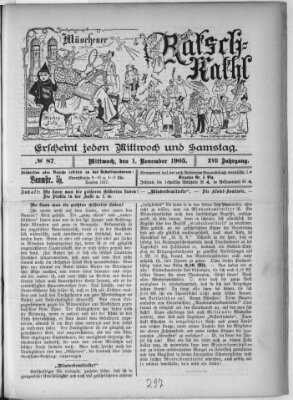 Münchener Ratsch-Kathl Mittwoch 1. November 1905