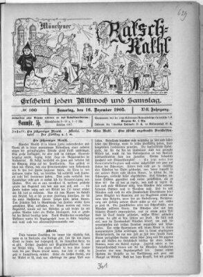 Münchener Ratsch-Kathl Samstag 16. Dezember 1905