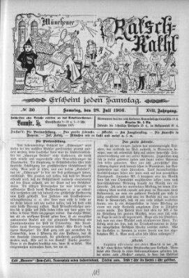 Münchener Ratsch-Kathl Samstag 28. Juli 1906