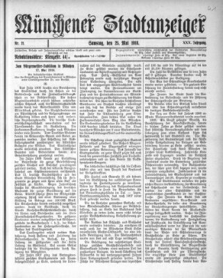 Münchener Stadtanzeiger (Münchener Ratsch-Kathl) Samstag 25. Mai 1918