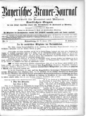 Bayerisches Brauer-Journal Samstag 30. Januar 1892