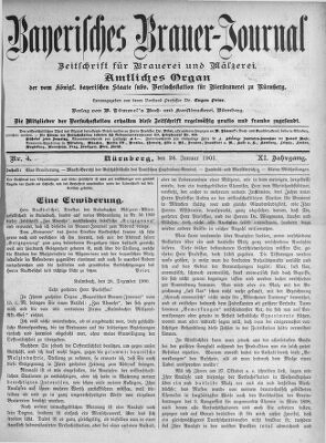 Bayerisches Brauer-Journal Samstag 26. Januar 1901