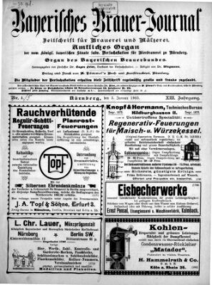 Bayerisches Brauer-Journal Samstag 3. Januar 1903