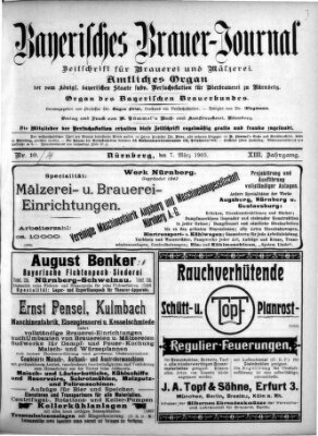 Bayerisches Brauer-Journal Samstag 7. März 1903