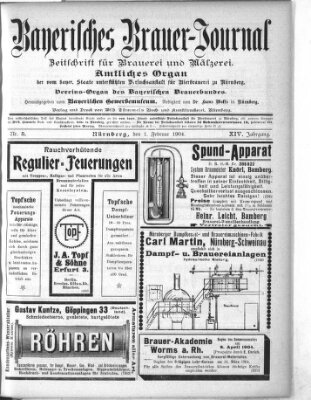 Bayerisches Brauer-Journal Montag 1. Februar 1904