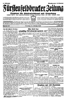 Fürstenfeldbrucker Zeitung Dienstag 21. Februar 1928