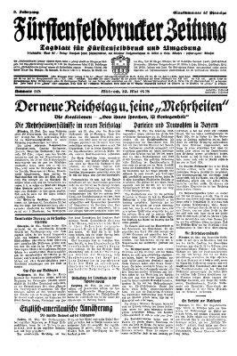 Fürstenfeldbrucker Zeitung Mittwoch 23. Mai 1928