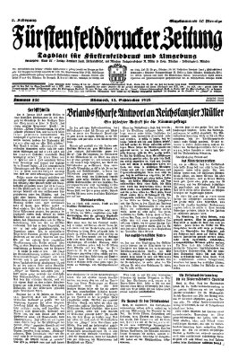 Fürstenfeldbrucker Zeitung Mittwoch 12. September 1928