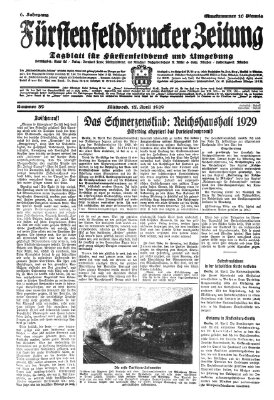 Fürstenfeldbrucker Zeitung Mittwoch 17. April 1929
