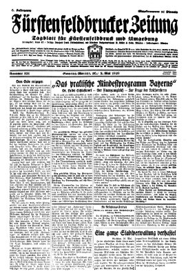 Fürstenfeldbrucker Zeitung Sonntag 26. Mai 1929