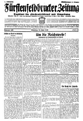 Fürstenfeldbrucker Zeitung Dienstag 18. Juni 1929