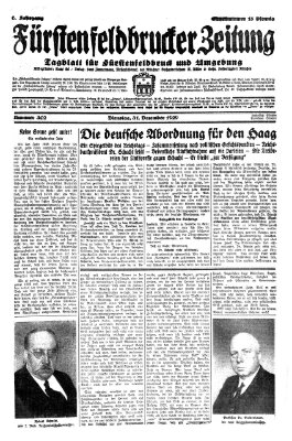 Fürstenfeldbrucker Zeitung Dienstag 31. Dezember 1929