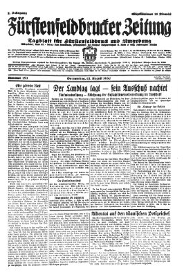 Fürstenfeldbrucker Zeitung Donnerstag 21. August 1930