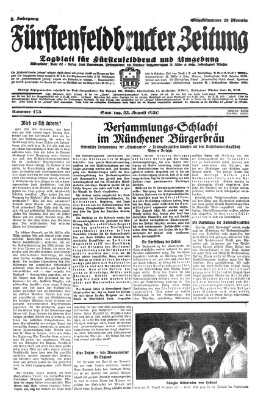 Fürstenfeldbrucker Zeitung Samstag 23. August 1930