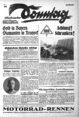 Illustrierter Sonntag (Der gerade Weg) Sonntag 13. Oktober 1929