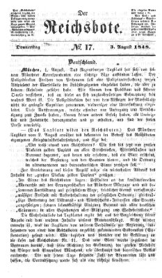 Der Reichsbote Donnerstag 3. August 1848