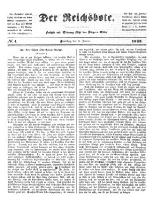 Der Reichsbote Freitag 5. Januar 1849