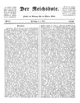 Der Reichsbote Freitag 6. April 1849