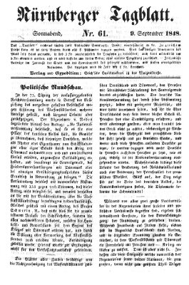 Nürnberger Tagblatt Samstag 9. September 1848