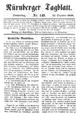 Nürnberger Tagblatt Mittwoch 20. Dezember 1848