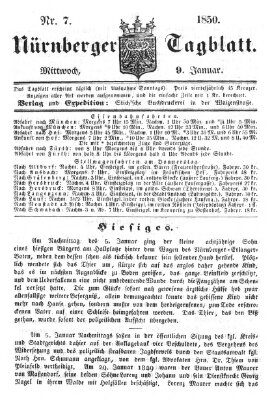 Nürnberger Tagblatt Mittwoch 9. Januar 1850