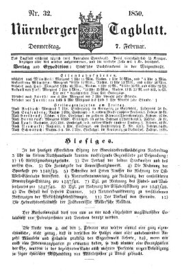 Nürnberger Tagblatt Donnerstag 7. Februar 1850