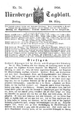 Nürnberger Tagblatt Donnerstag 28. März 1850