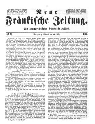 Neue Fränkische Zeitung Mittwoch 14. März 1849