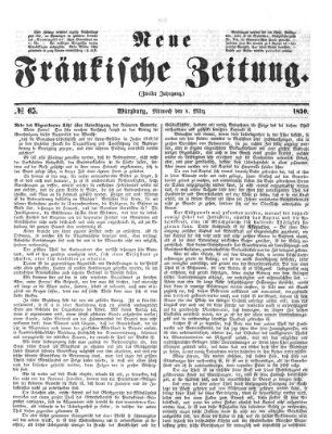 Neue Fränkische Zeitung Mittwoch 6. März 1850